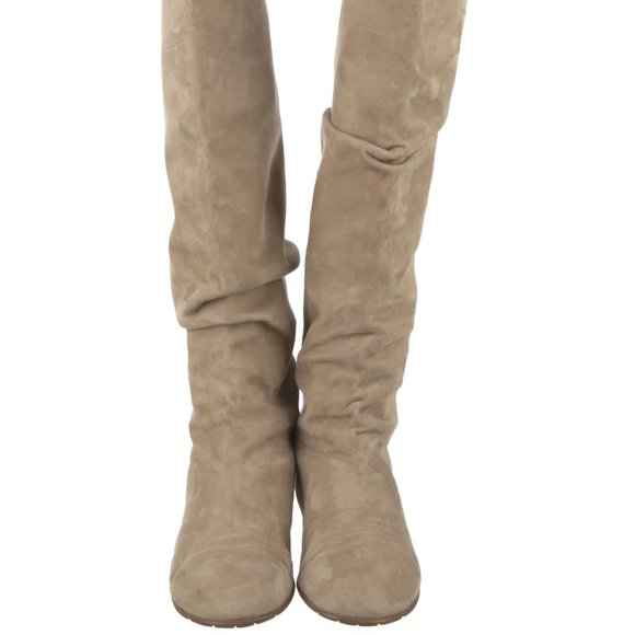 Ralph Lauren Purple Label Shoes - Ralph Lauren Collection Suede Tan Knee Boots 9.5